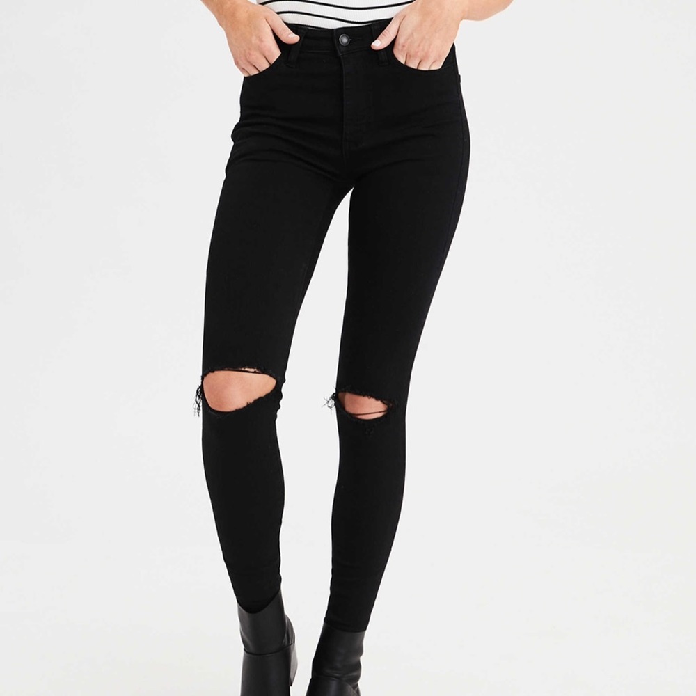 American Eagle Black Stretchy Jeans